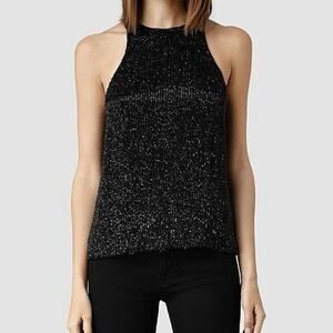 All Saints Scarlett Sequin Top